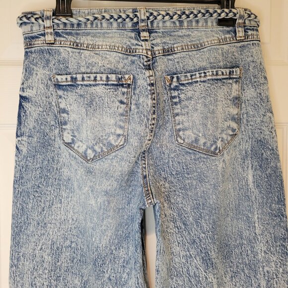 KENSIE Wide Leg Jeans w/ Rope Belt High Rise/Waist - Picture 9 of 12